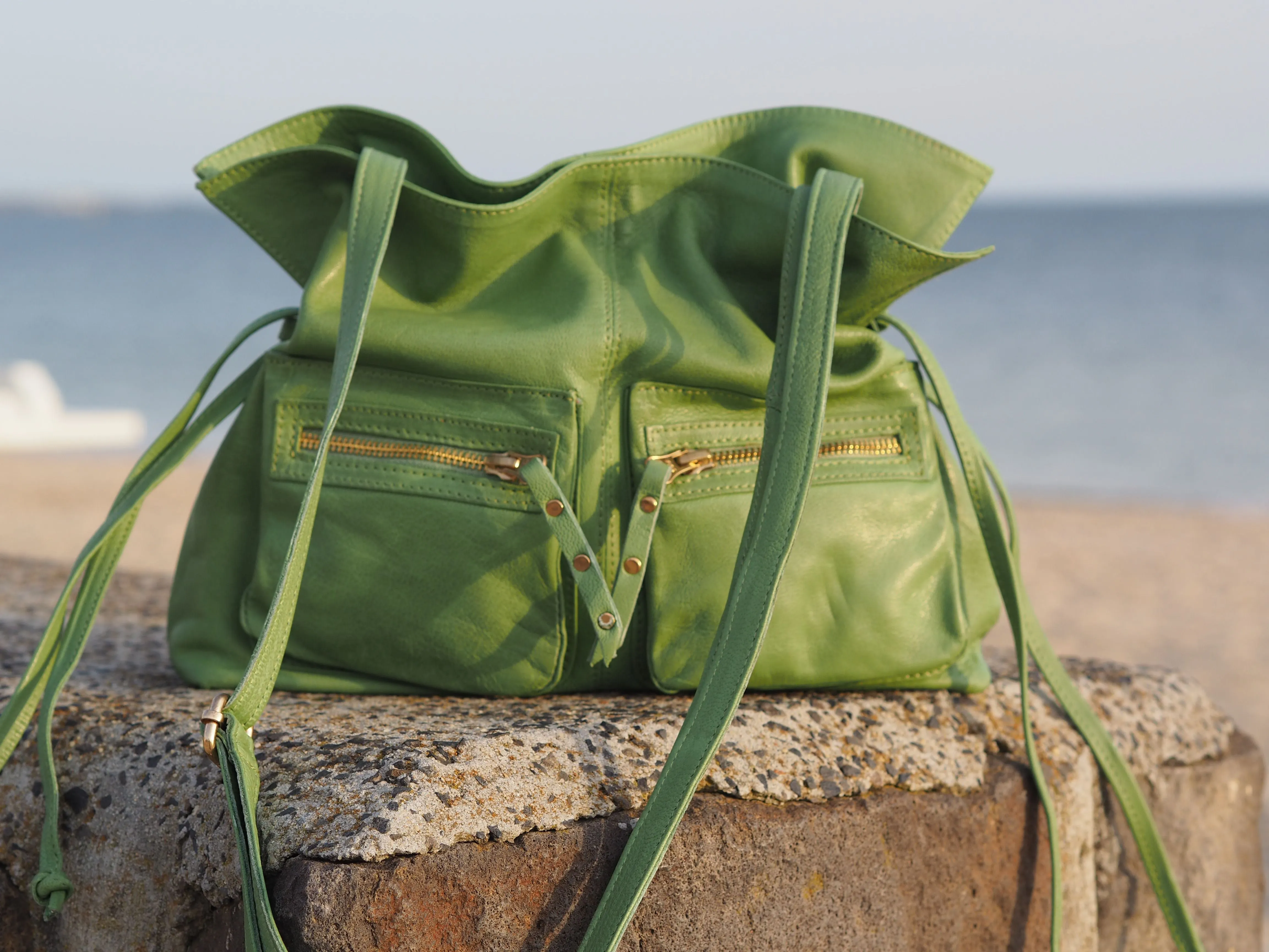 Jillian Drawstring Crossbody | Moss Green
