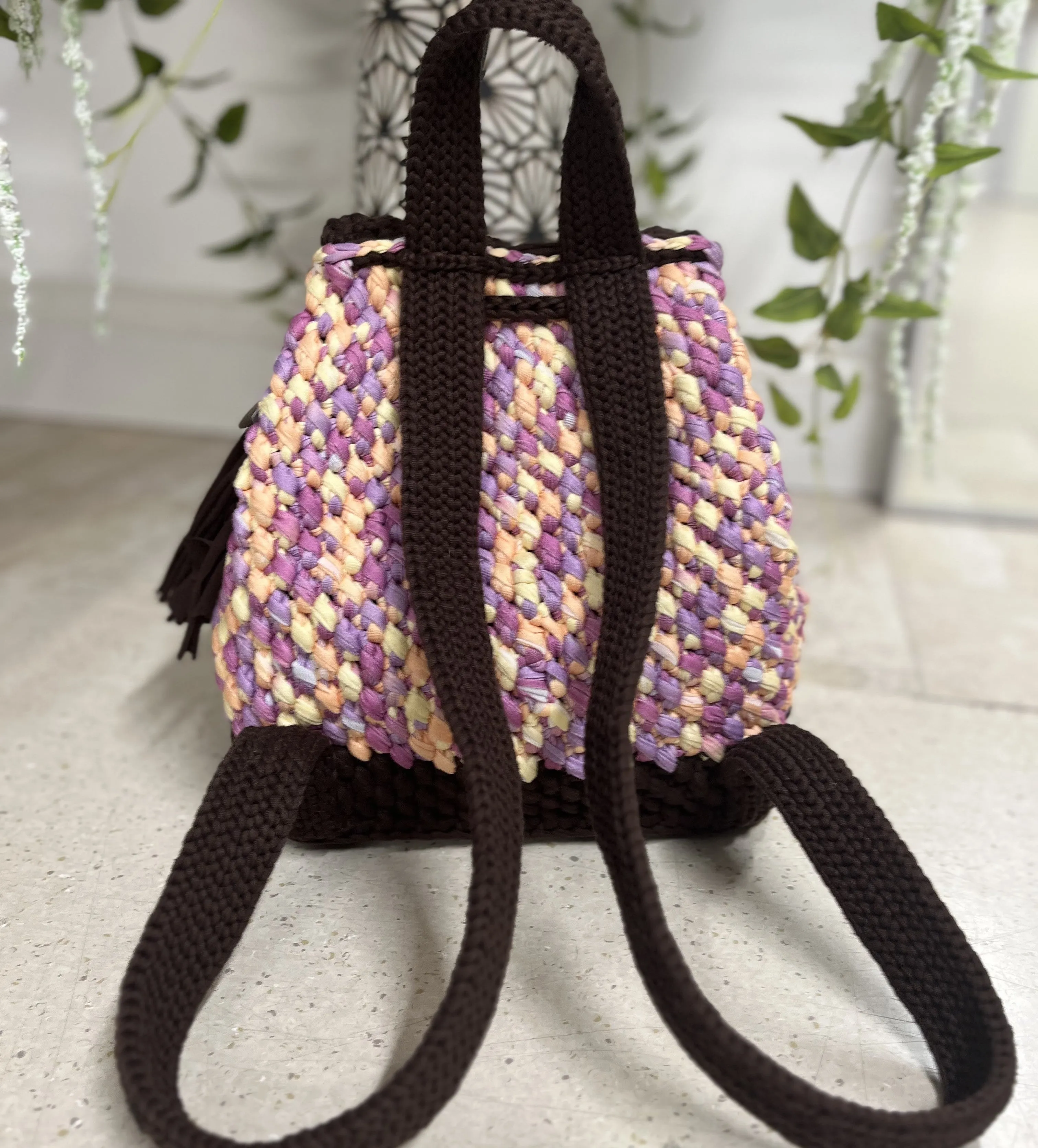 Knitted Fashionable Backpack