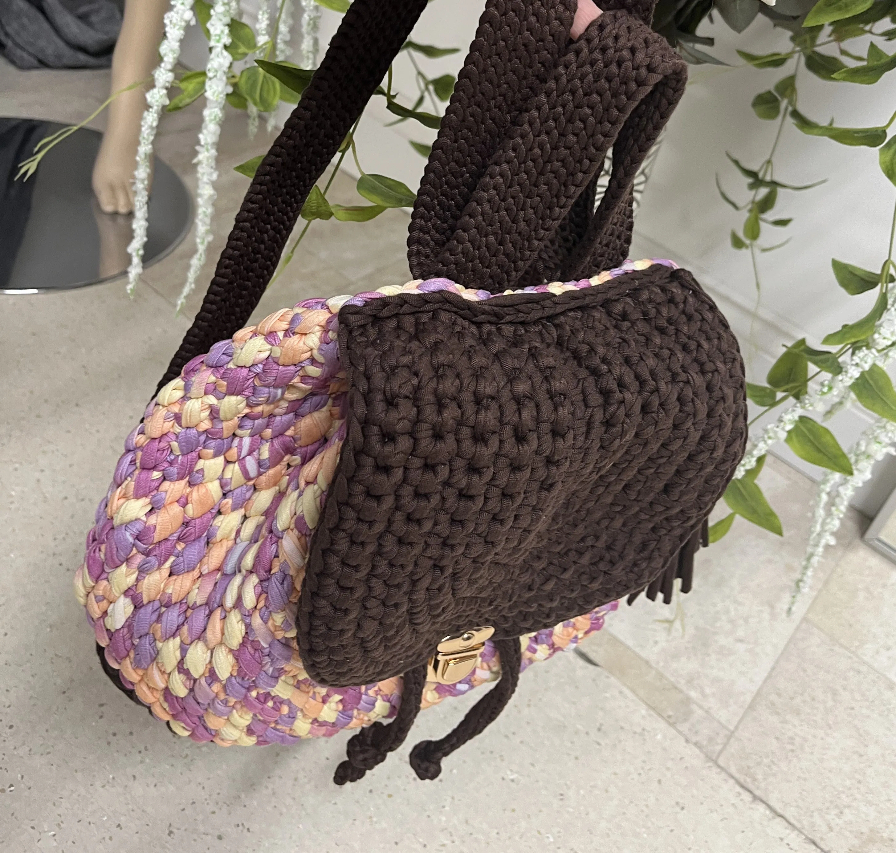 Knitted Fashionable Backpack