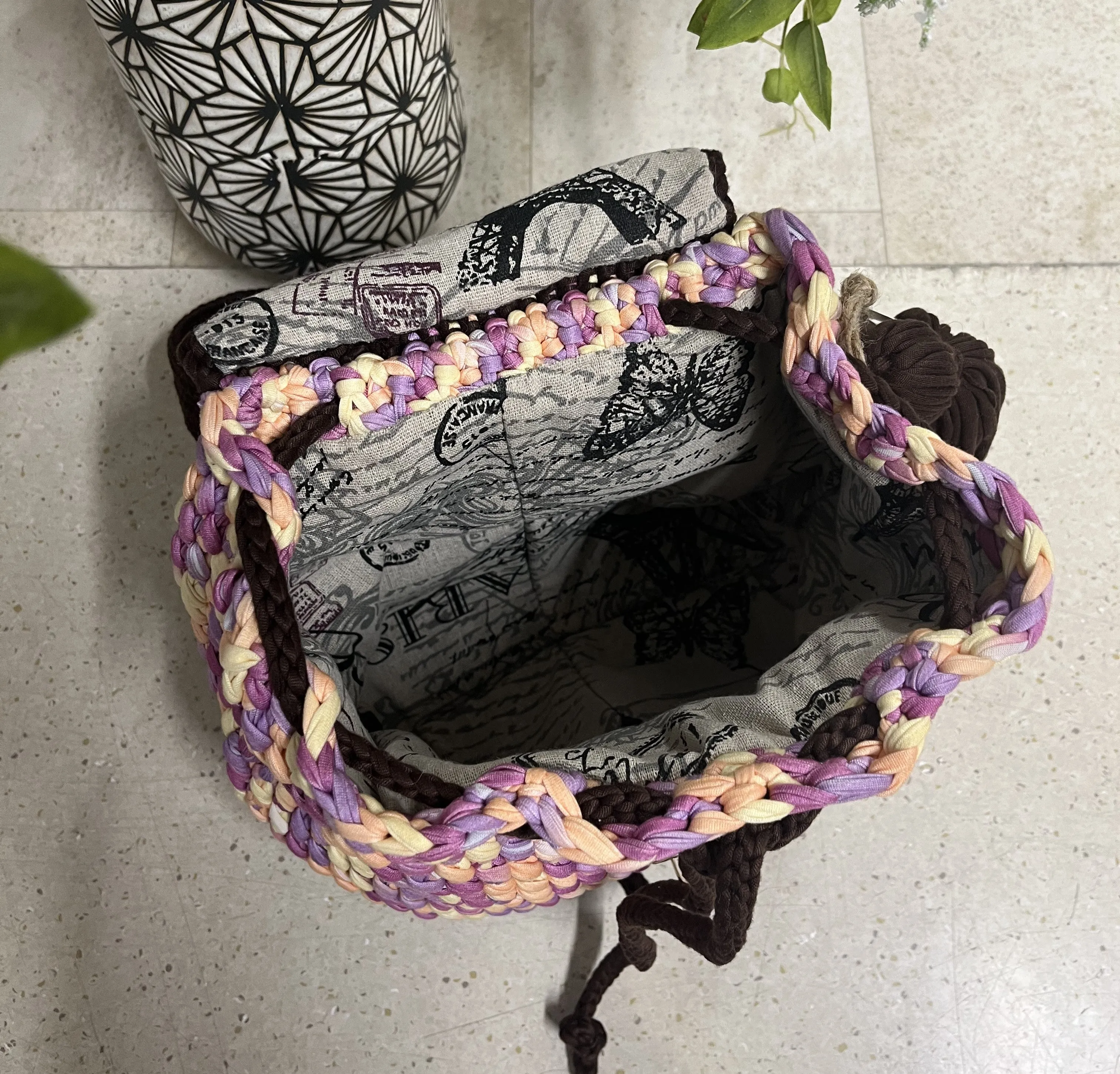 Knitted Fashionable Backpack
