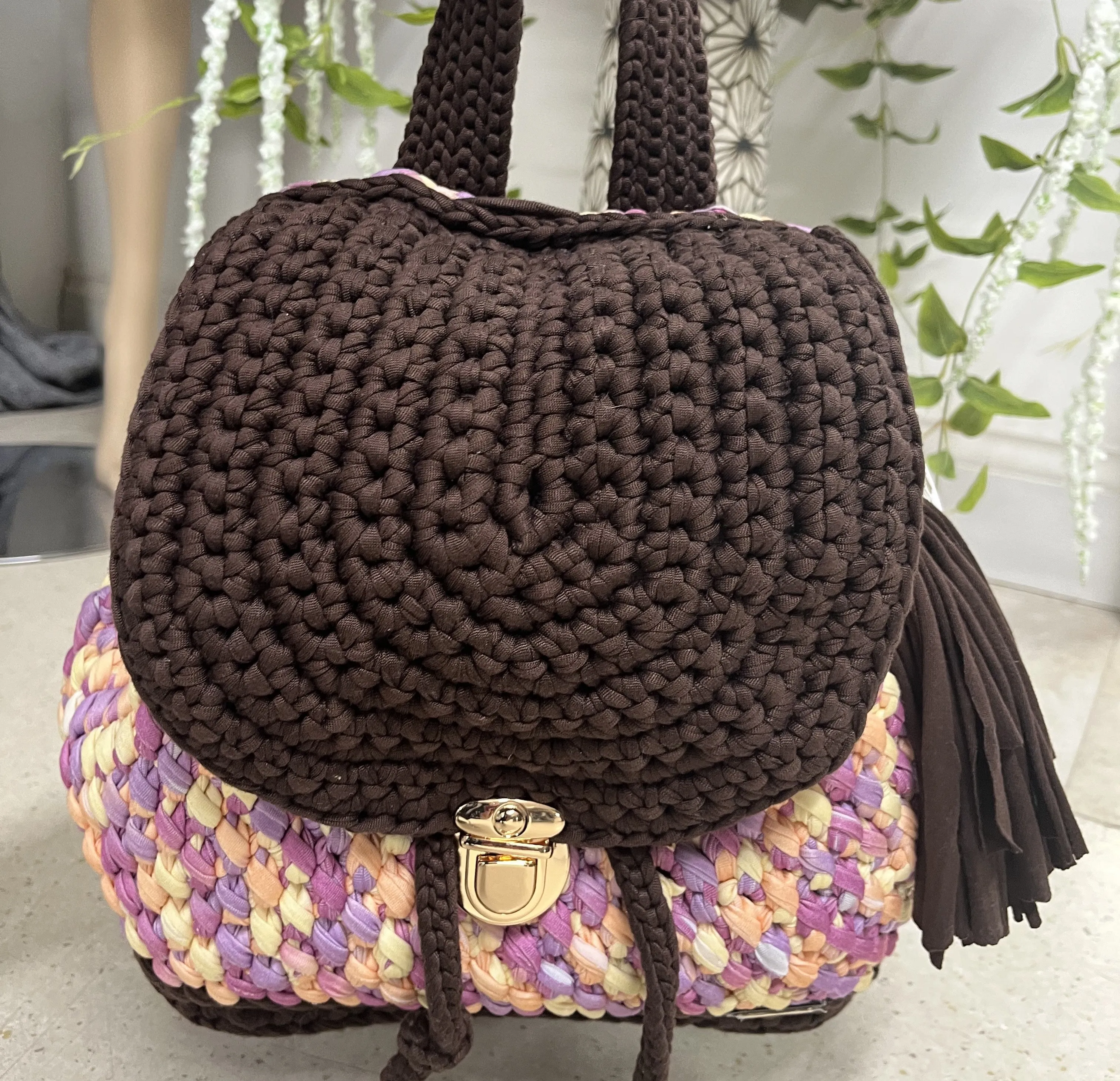 Knitted Fashionable Backpack
