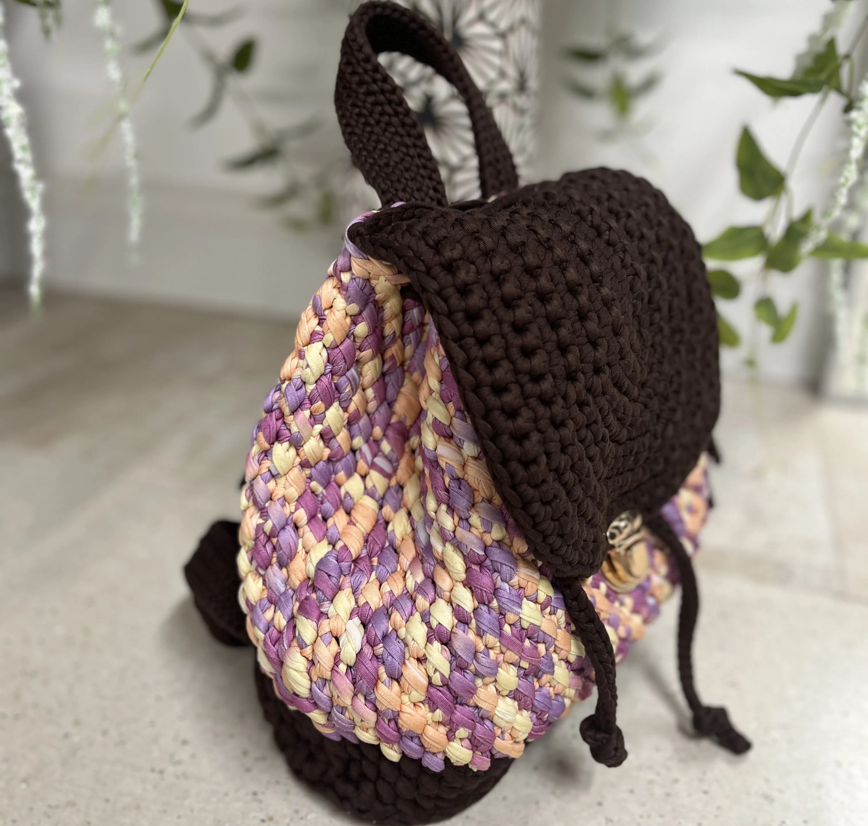 Knitted Fashionable Backpack