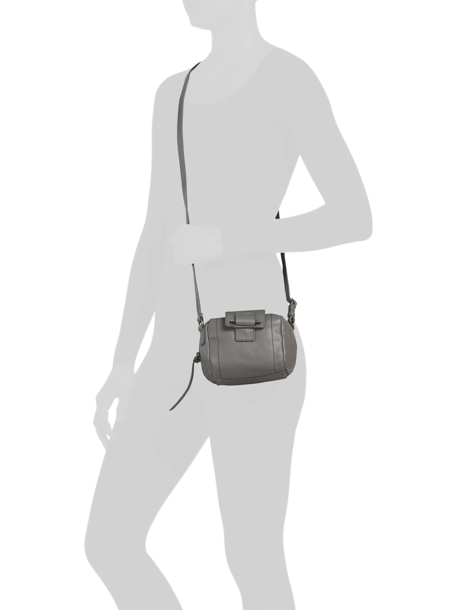Kooba Women's Grey Dina Leather Crossbody Bag
