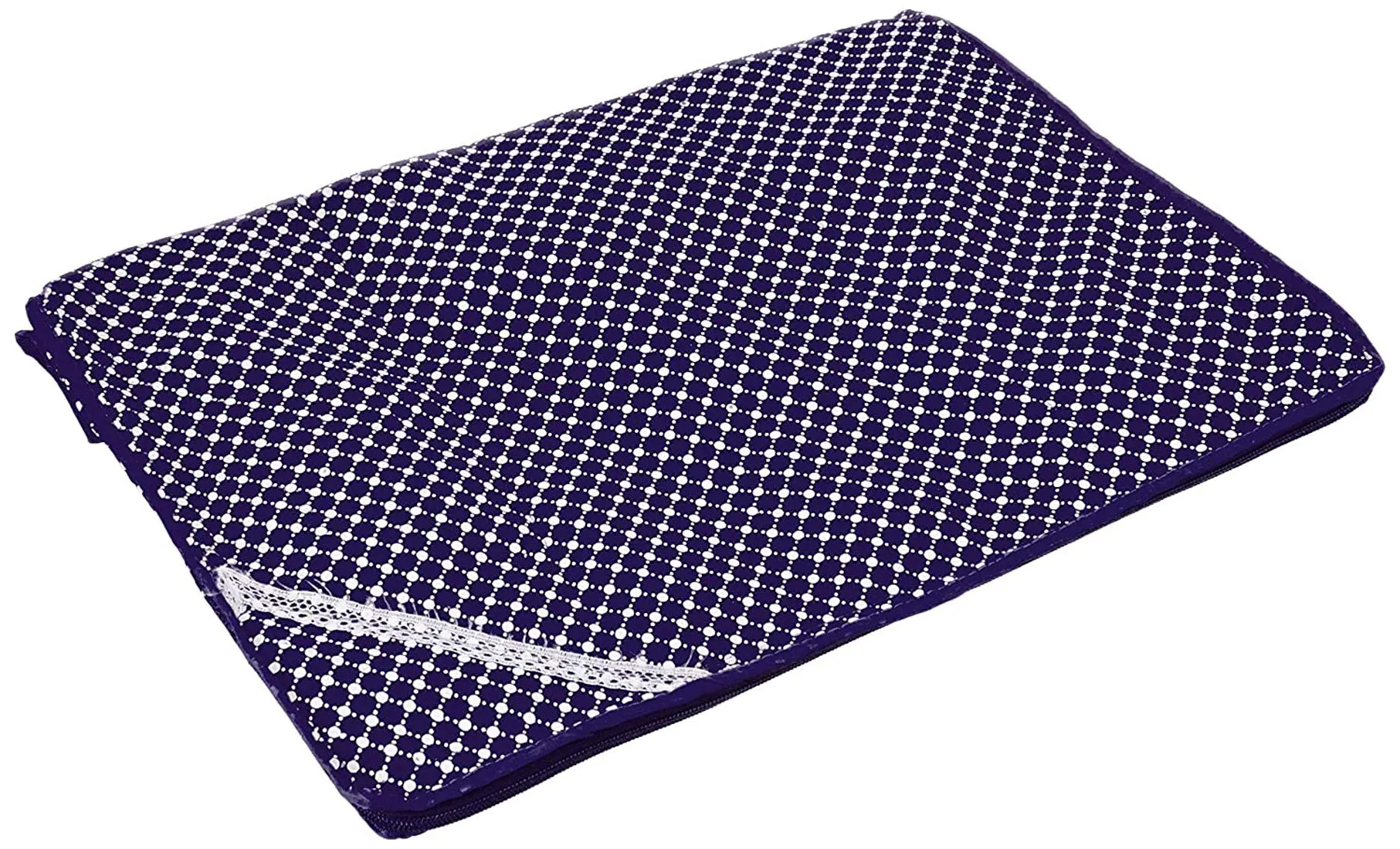 Kuber Industries Hathkadi 3 Piece Cotton Saree Cover, Blue