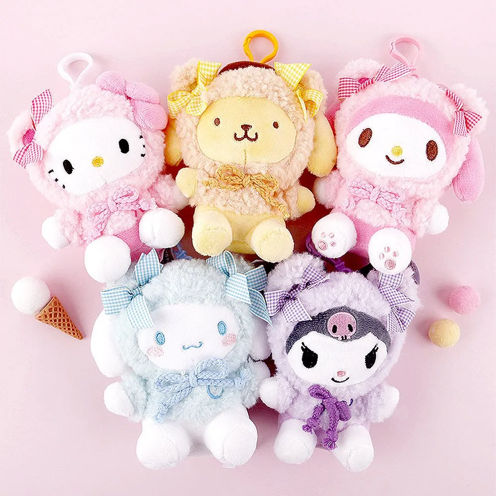 Kuromi Fluffy Hoodie Clip-On Plush