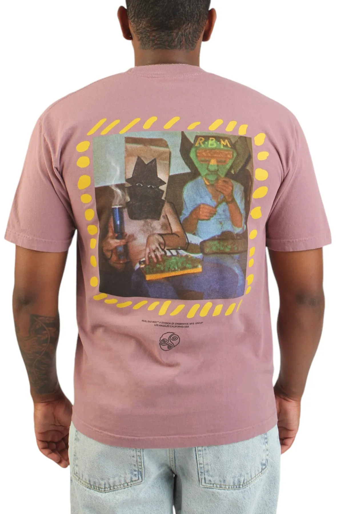 Mauve Oversized Masked Man Tee