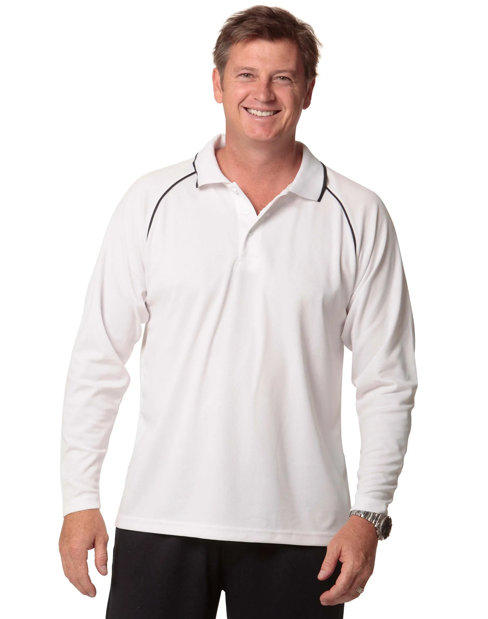 Mens CoolDry Long Sleeve Champion Plus Polo