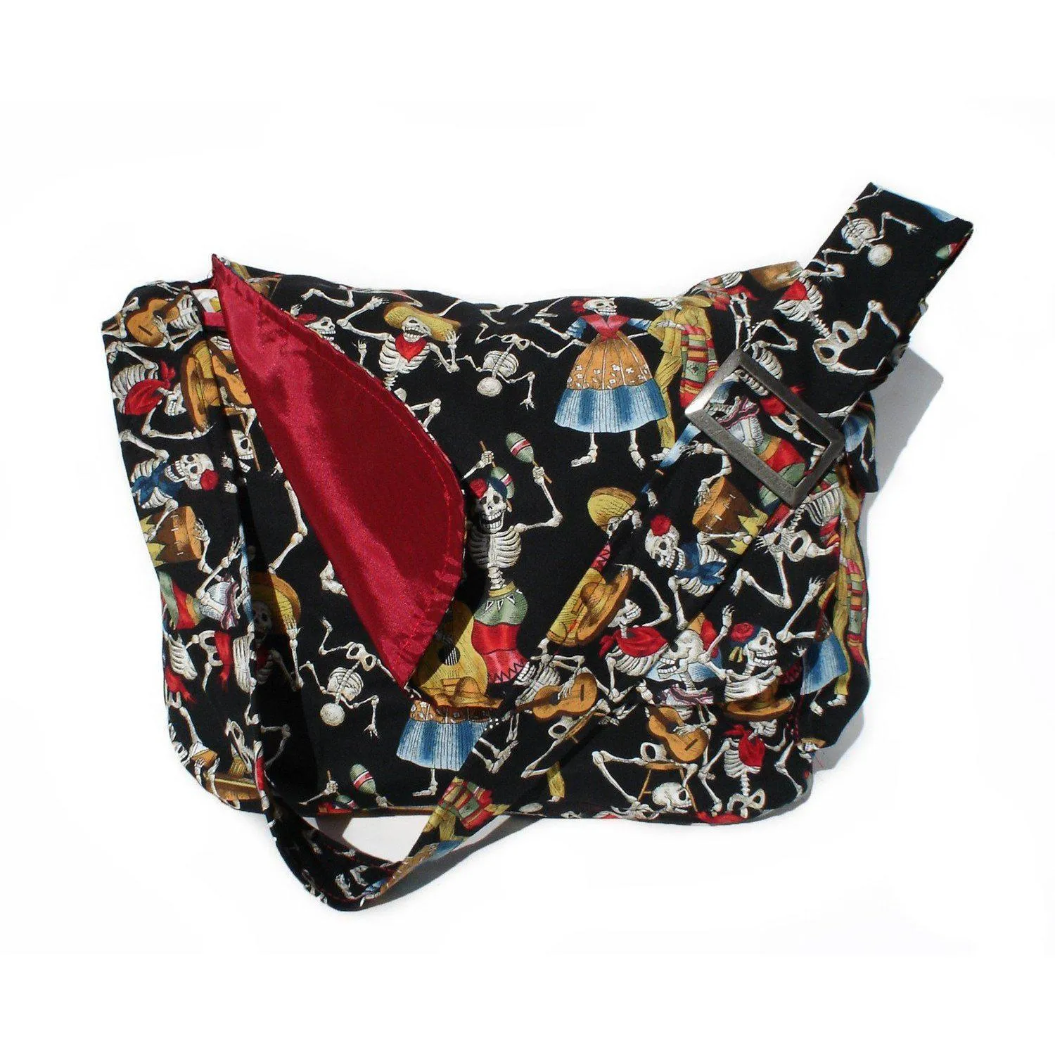 Musical Skeletons Messenger Bag by Hemet