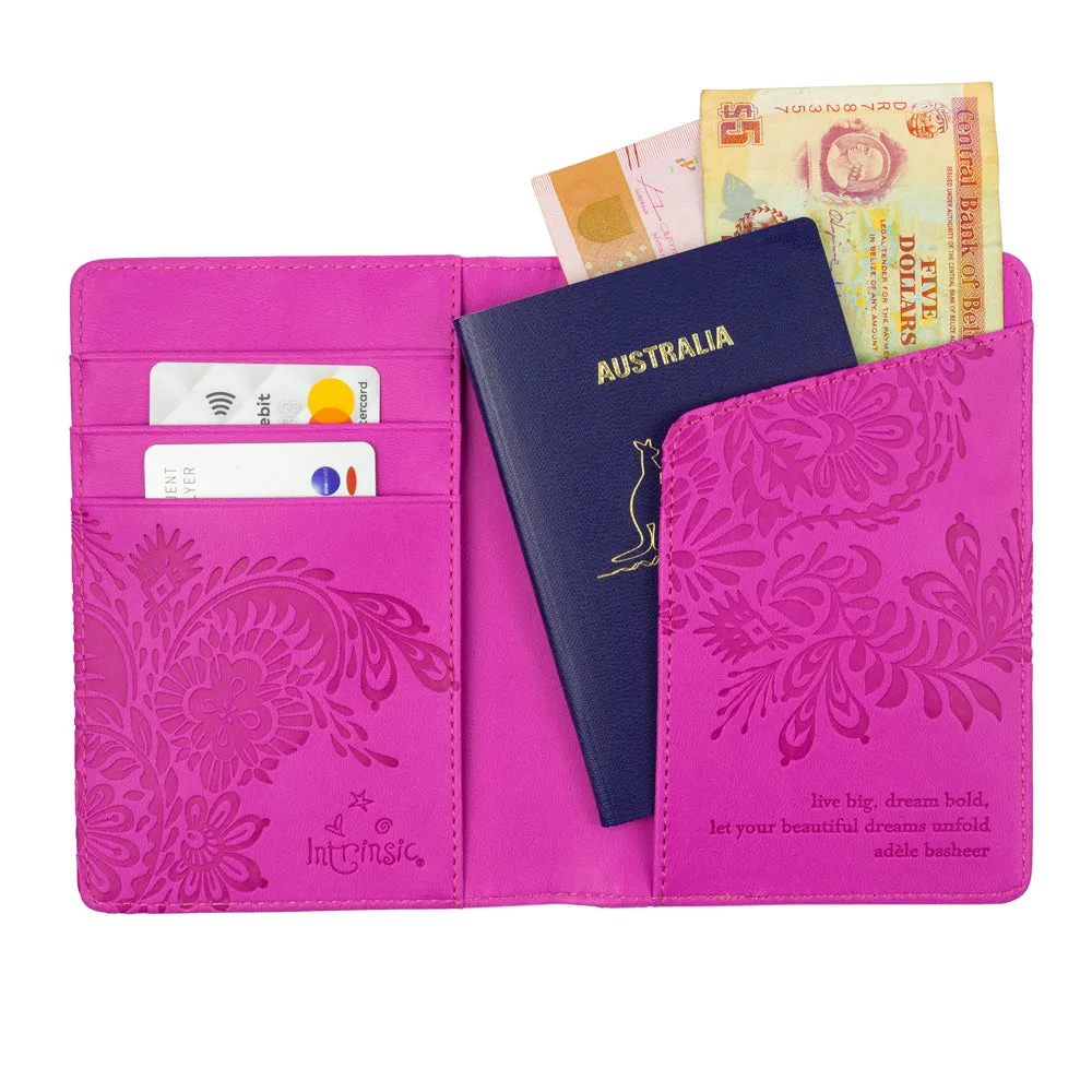 Mystic Magenta Pink Passport Wallet