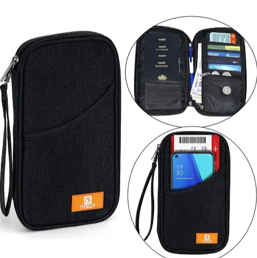 Nylon Travel Passport Holder