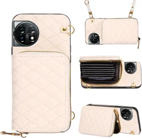 OnePlus 11 5G with Zipper Purse Multi Card Slots Phone Cover