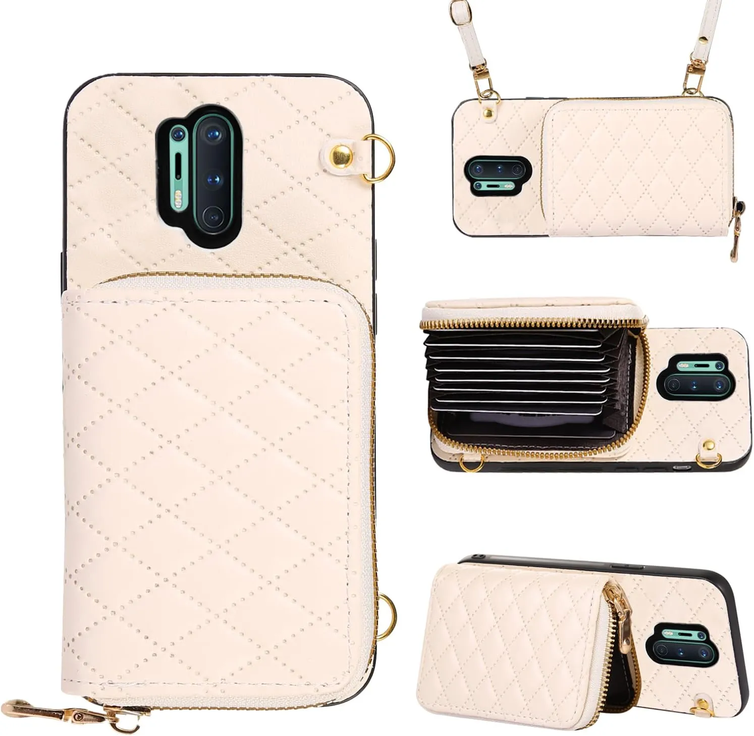 OnePlus 8 Pro One Plus 8Pro 5G Furiet Detachable Crossbody Wallet Case Cell Phone Cover