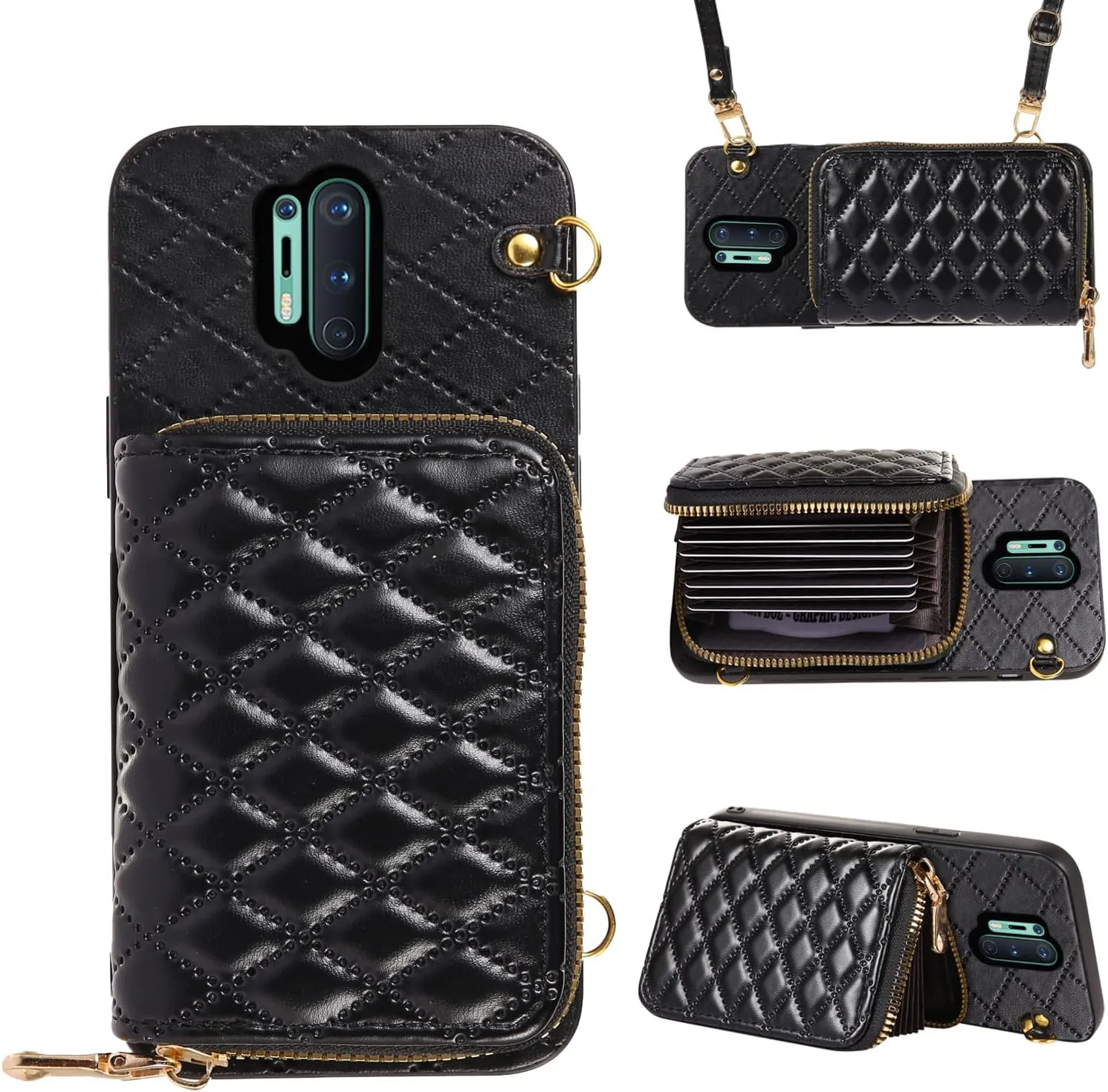 OnePlus 8 Pro One Plus 8Pro 5G Furiet Detachable Crossbody Wallet Case Cell Phone Cover