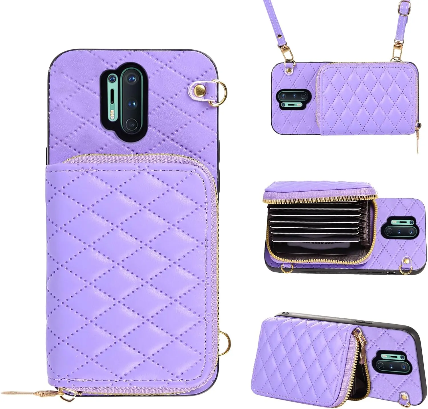 OnePlus 8 Pro One Plus 8Pro 5G Furiet Detachable Crossbody Wallet Case Cell Phone Cover