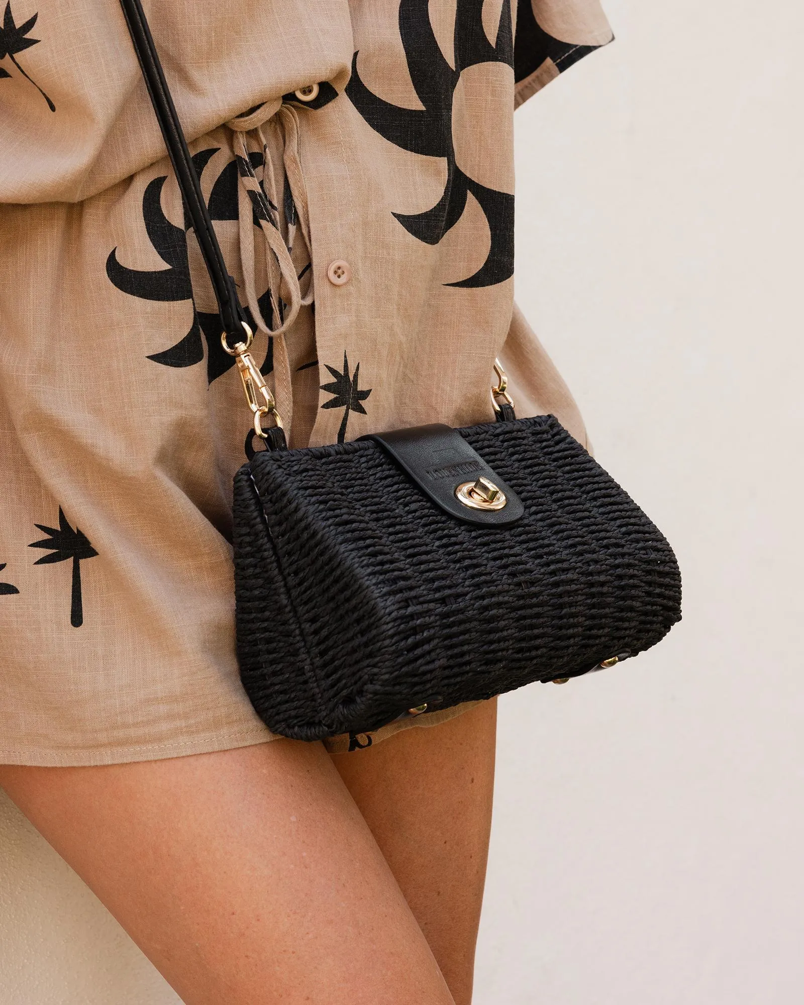 Ophelia Raffia Crossbody Bag