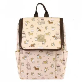 Peach Corgi Puppy Flip Backpack