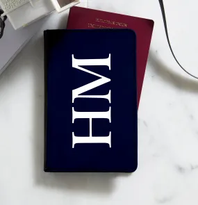 Personalised Passport Holder | Monogram in Midnight