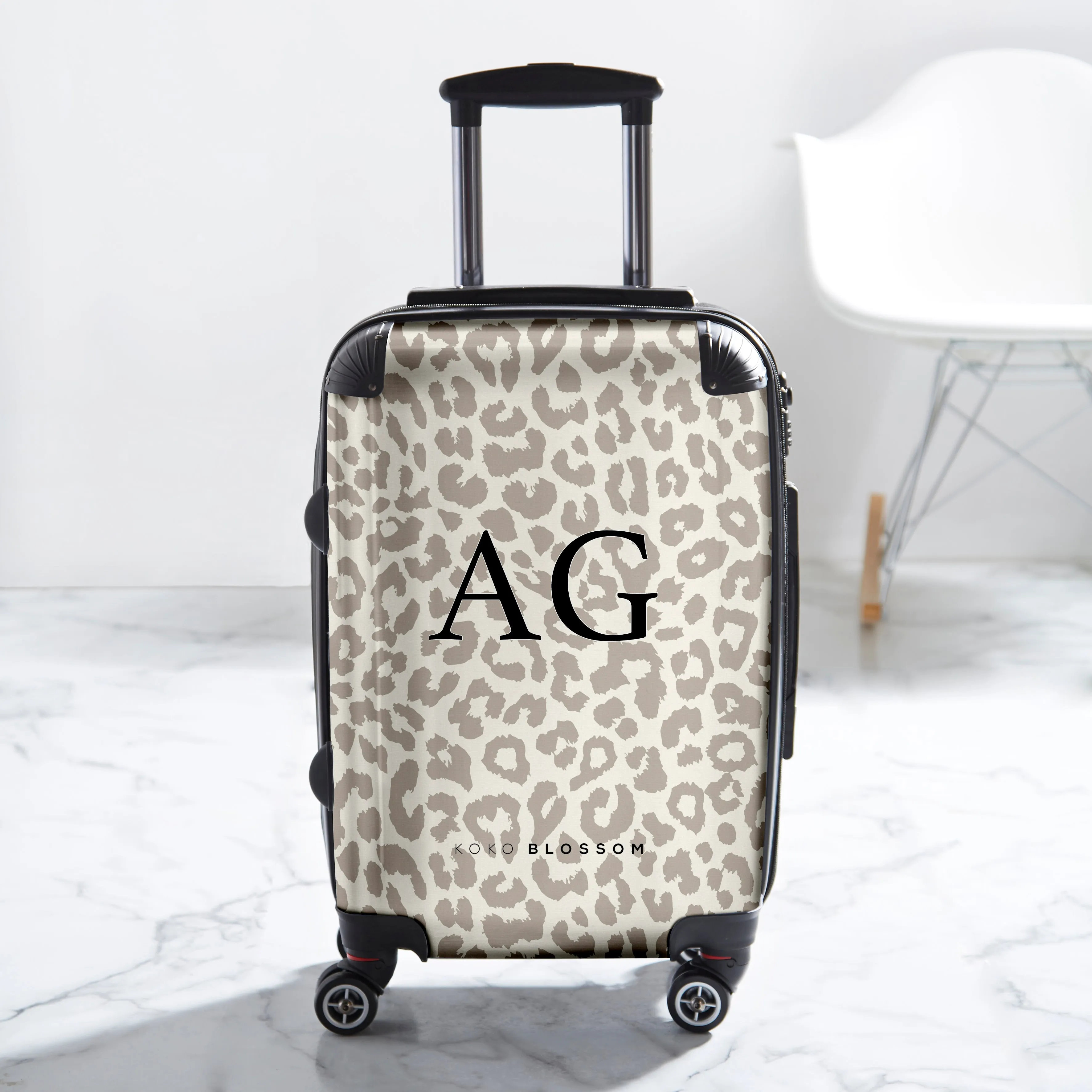 Personalised Passport Holder | Nude Leopard Print