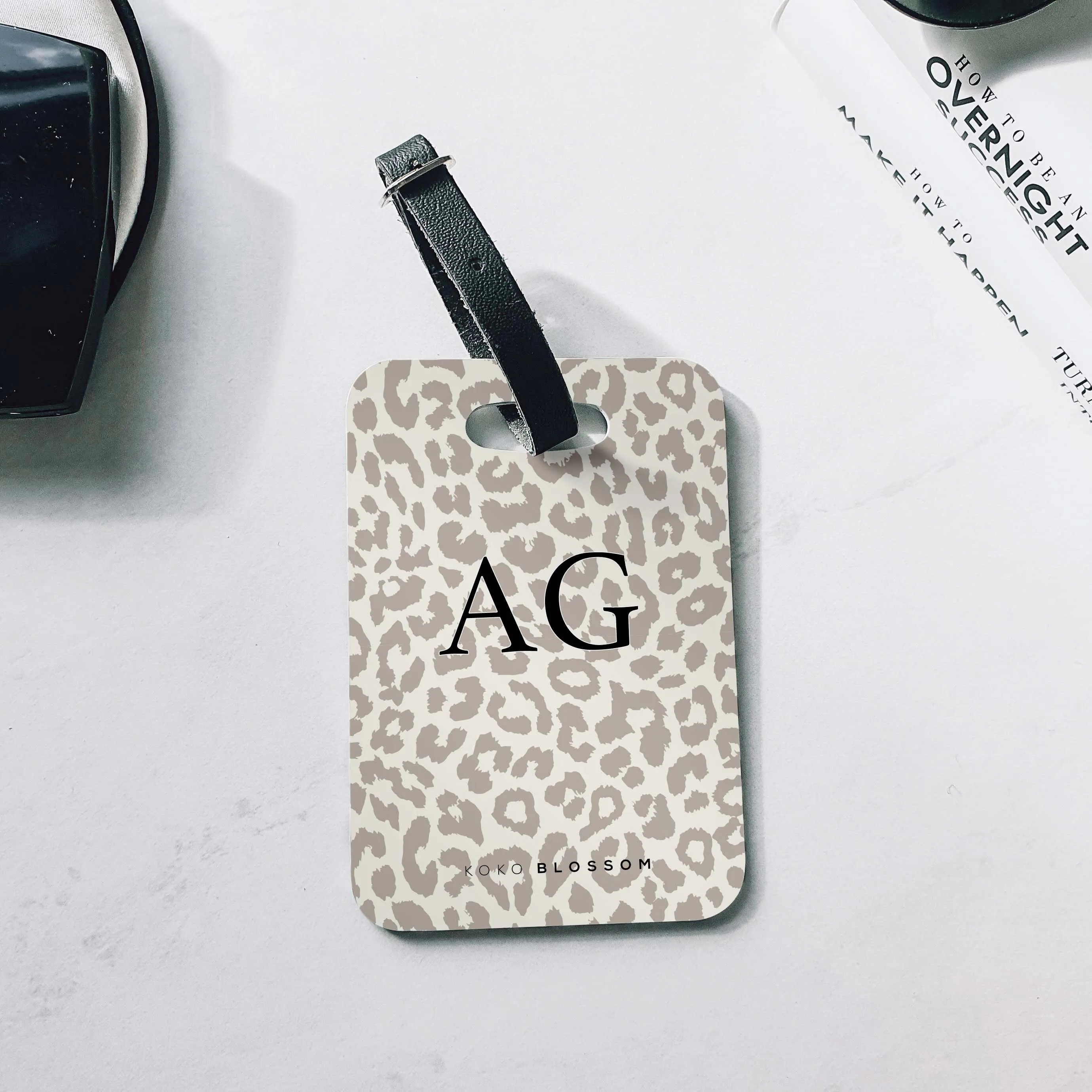 Personalised Passport Holder | Nude Leopard Print