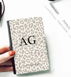 Personalised Passport Holder | Nude Leopard Print