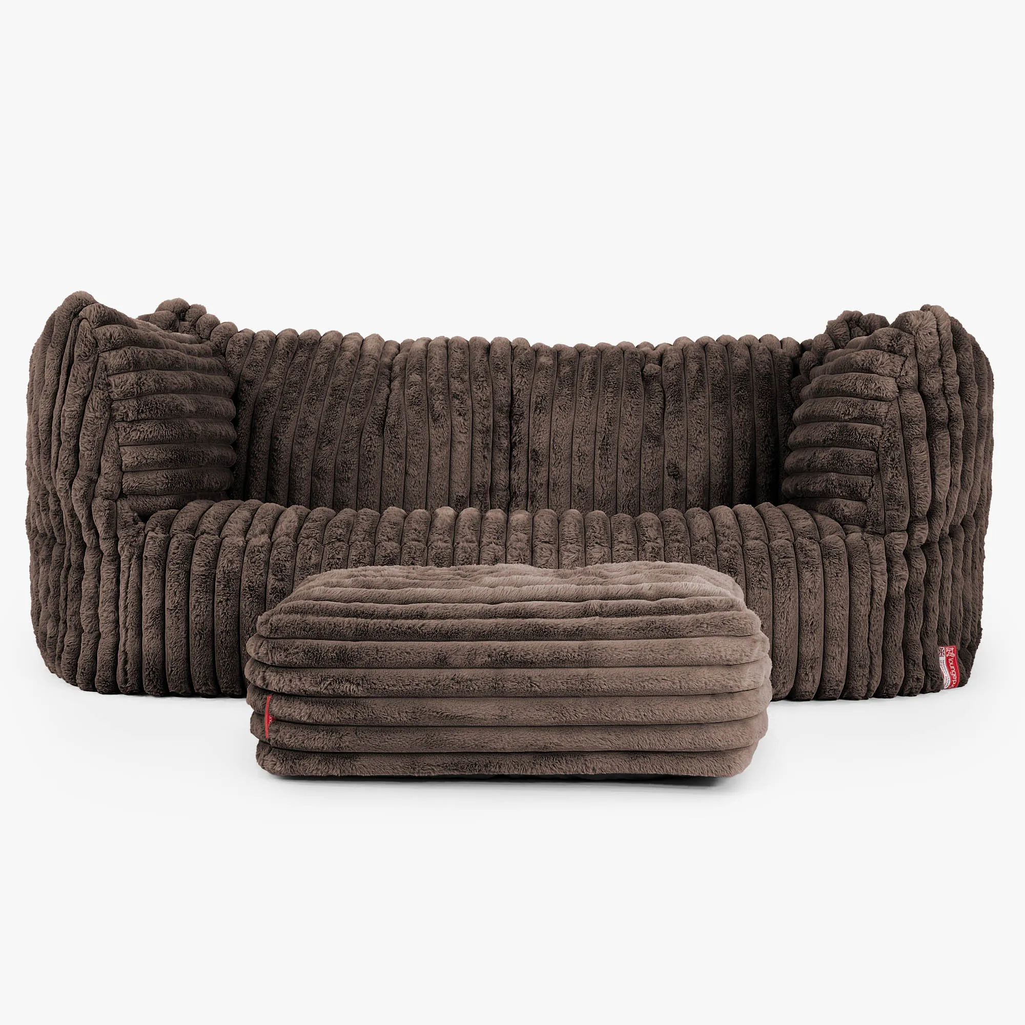 Ruben Bean Bag Sofa - Ultra Plush Cord Sable