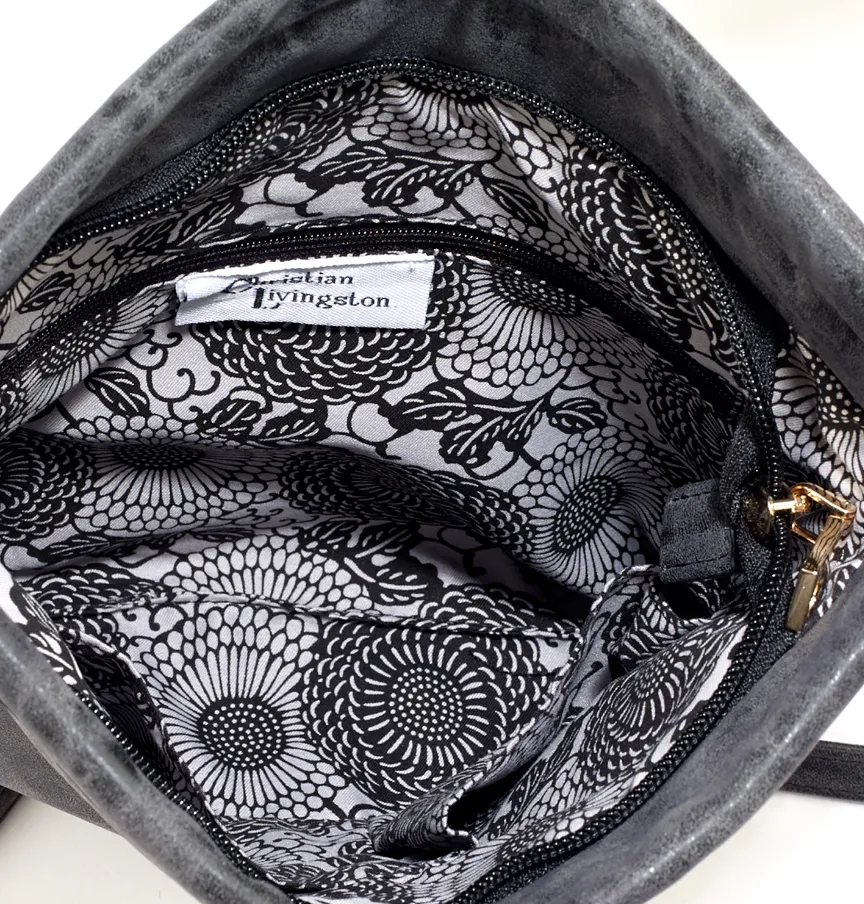Slim Crossbody Bag in Black