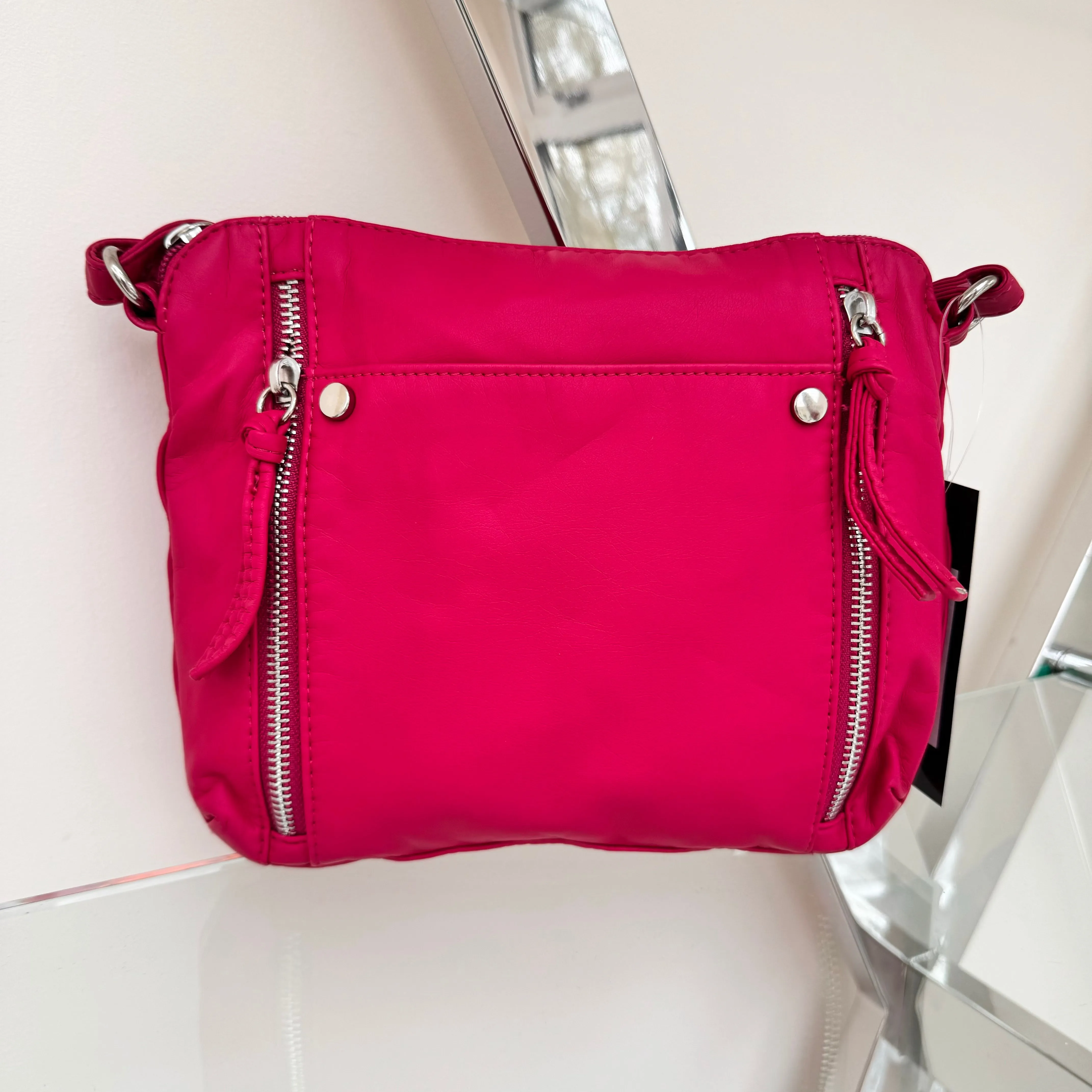 Small Washed Effect Crossbody Bag