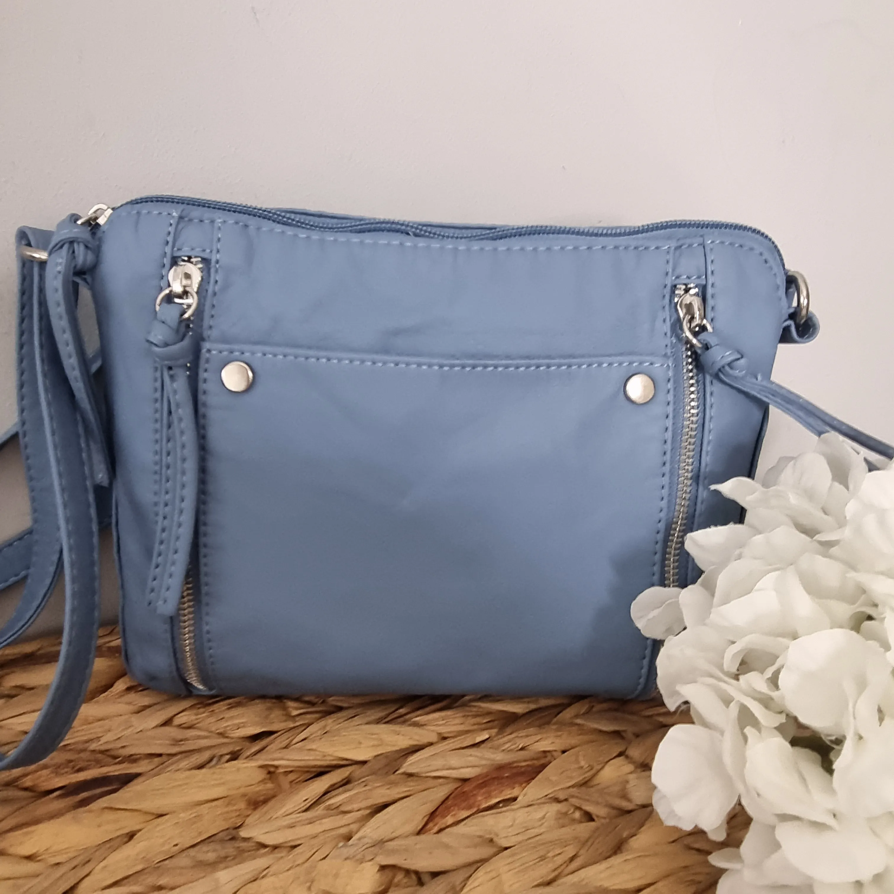 Small Washed Effect Crossbody Bag