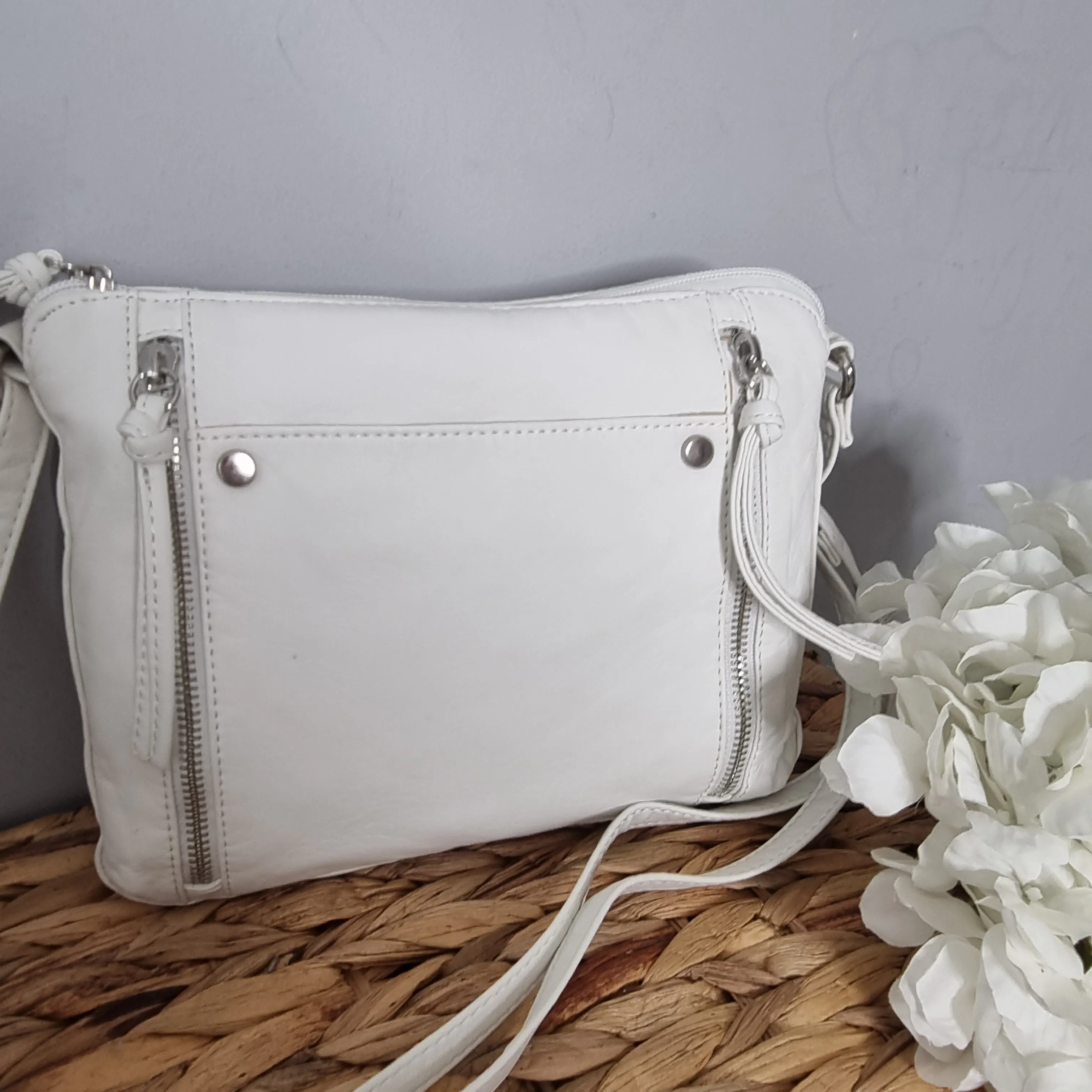Small Washed Effect Crossbody Bag