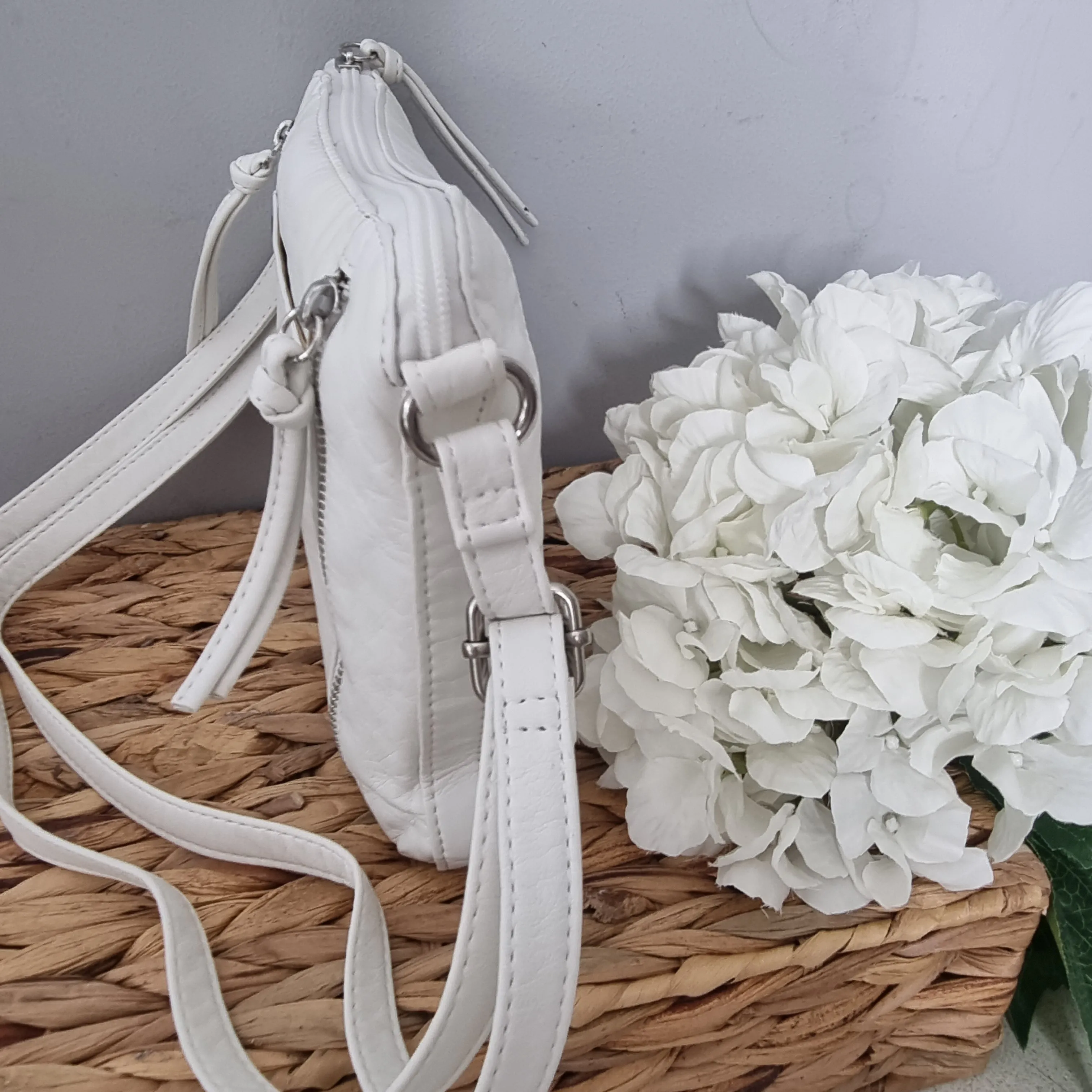 Small Washed Effect Crossbody Bag