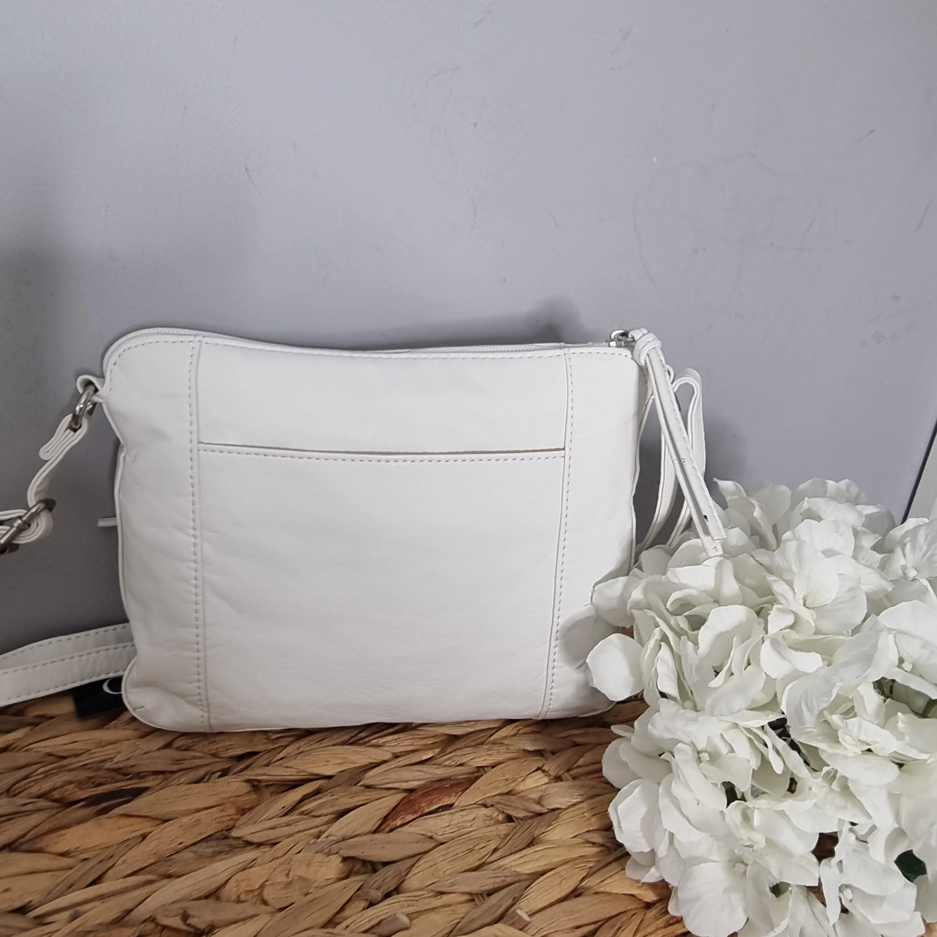 Small Washed Effect Crossbody Bag