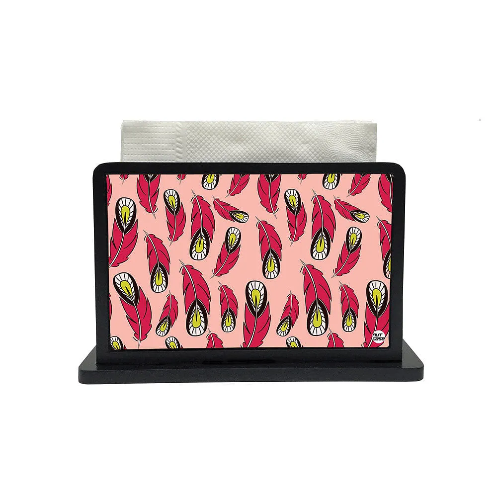 Tissue Holder Paper Napkin Stand - Feathers