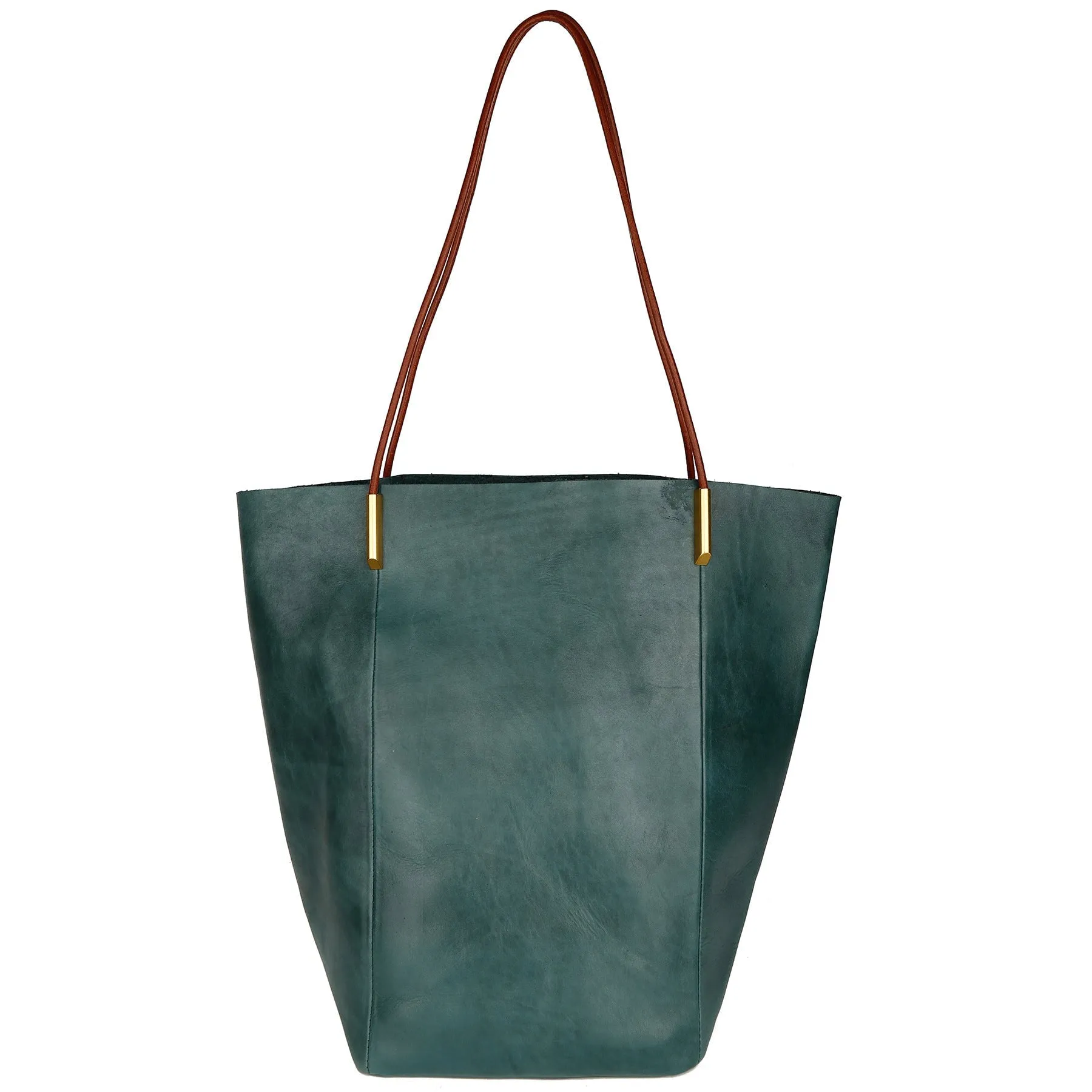 Vintage Vegetable Tanned Leather Large Capacity Ladies Tote Bag