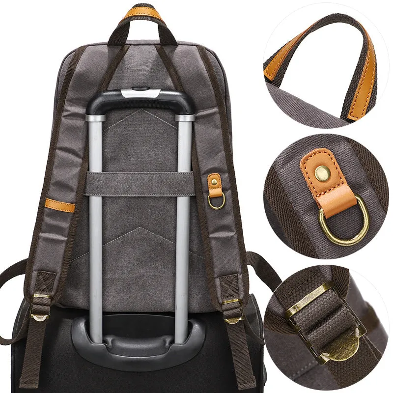 Vintage Waxed Canvas Backpack for Men