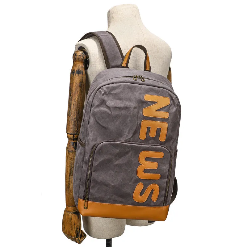 Vintage Waxed Canvas Backpack for Men