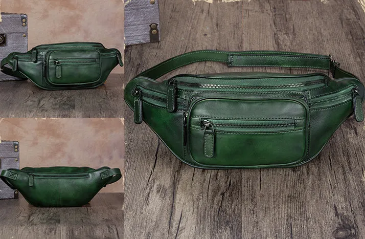 Women's Genuine Leather Chest Sling Bag Leather Fanny Pack For Women