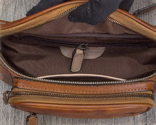 Women's Genuine Leather Chest Sling Bag Leather Fanny Pack For Women